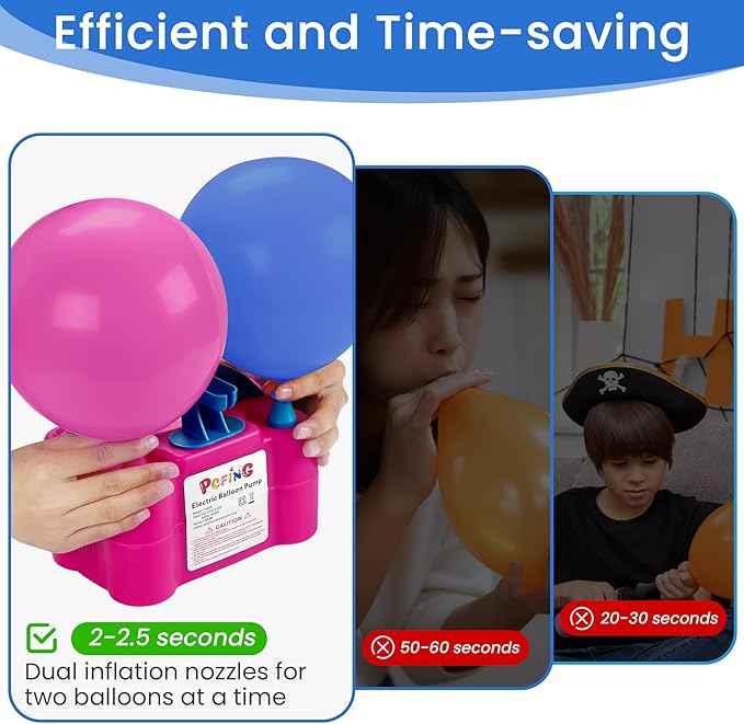 PCFING Balloon Pump Electric and Balloon Tying Tool in One, Portable Balloons - Image 2