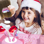 Toddler Hair Brush - Mini Hair Brush for Kids - Travel Brush for Boys and Girls - Unicorn Brush with Air Cushion - Pink