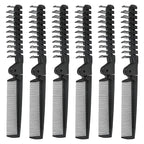 12 PCS Travel Foldable Brush Comb, Plastic Folding Hair Comb, Double Headed Hair Brush Hairdressing Tools for Men Women (Black)