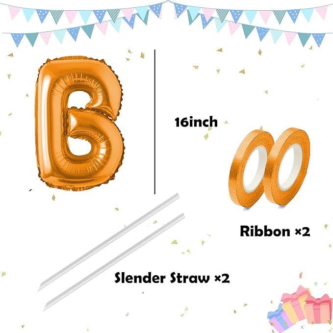 Letter Balloons 16 Inch Mylar Foil Alphabet Letter A-Z Balloons Set - Image 3