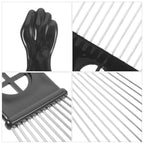 TIDTALEO 3Pcs Stainless Steel Metal Hair Pick Comb Wide Tooth Afro Comb for Men Hair Styling and Detangling Tool