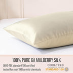 Bella Coterie Luxury Silk Pillowcase for Hair and Skin | 30 Momme | 100% Pure 6A Mulberry Silk | Super Soft | Perfectly Plush [King, Lemonade]