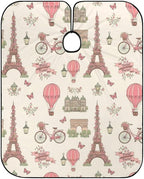 Barber Cape Pink Paris Eiffel Tower Hair Cutting Cloak, Adjustable Salon Cape Apron for Barber Salon, Barber Aceessories