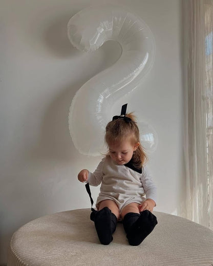 6 Balloon - White Birthday Number Balloons, 40 Inch Decorations Men Women | - Image 8