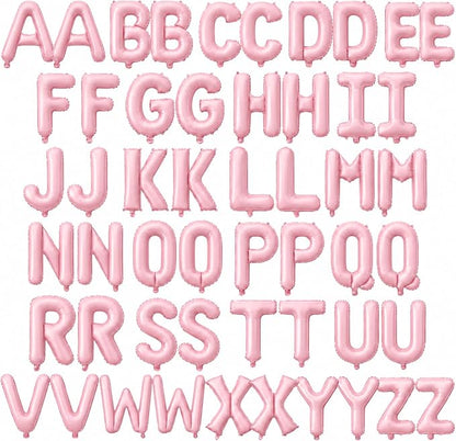 52 Pcs Pink Letter Balloons 16 Inch Mylar Foil Alphabet Letters 2 Sets A- Z by Togvu