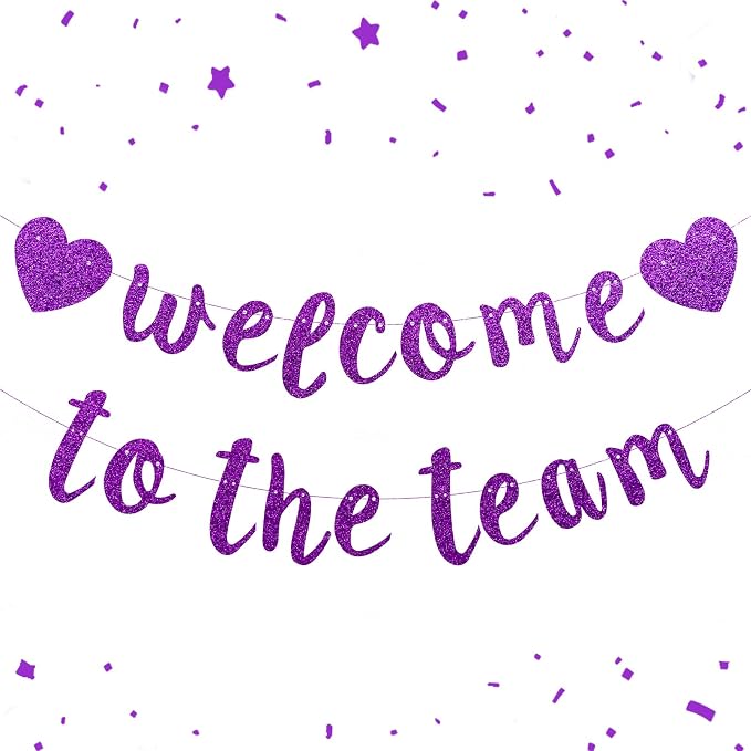 Welcome to the Team Banner Pre-Strung No DIY, Glitter New Employee Welcome by Unknown