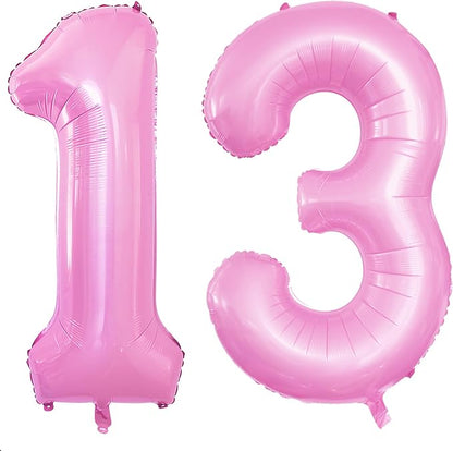 Number 13 Balloons for 13th Birthday Sweet 13 Party Decorations, 42 Inch Jumbo by GOER