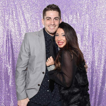 8ft x 8ft Light Purple Sequin Backdrop - Image 3