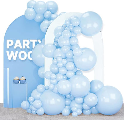 PartyWoo Baby Blue Balloons 120pcs Light Pastel Sky Aqua Blue Color | Different by PartyWoo