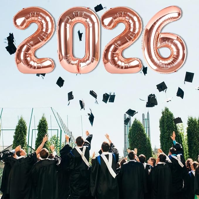 2026 Number Black Balloons 40Inch Balloon - Image 4
