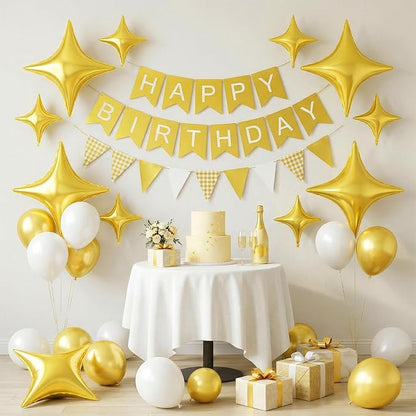 Gold Star Balloons, 26 Inch and 10 Inch Gold Stars Shaped Balloon - Image 6