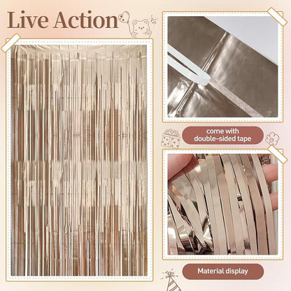 White and Champagne Gold Balloons Garland Arch Kit - Image 3