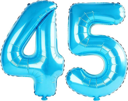 40 Inch Number 45 Balloons for 45th Birthday Party Decorations, 0-100 Jewelry by FOBELEC