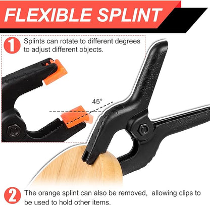 4 Pack Spring Clamps, 6inch Plastic Clips, Backdrop Clips, Big Clamps Heavy Duty - Image 4