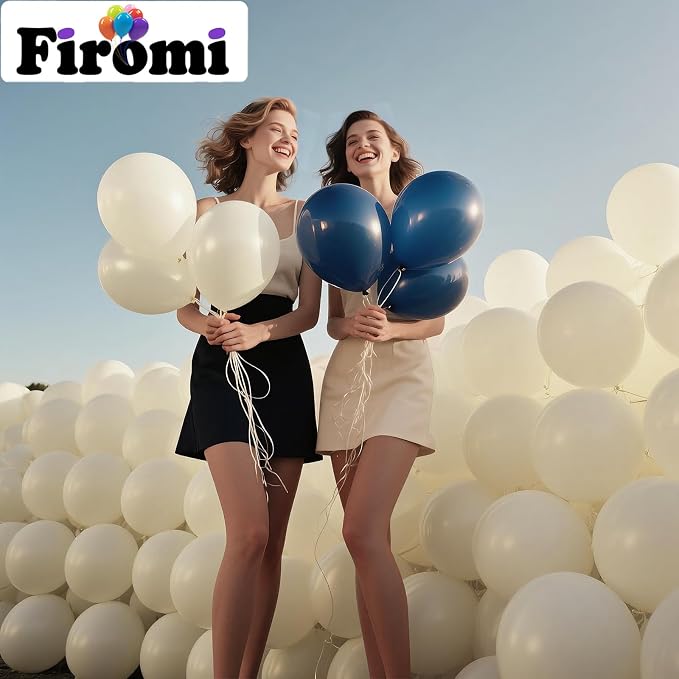 Firomi Beige Latex Balloons 12-inch 100 Pack | Big Helium Thicken Sand Balloon - Image 6