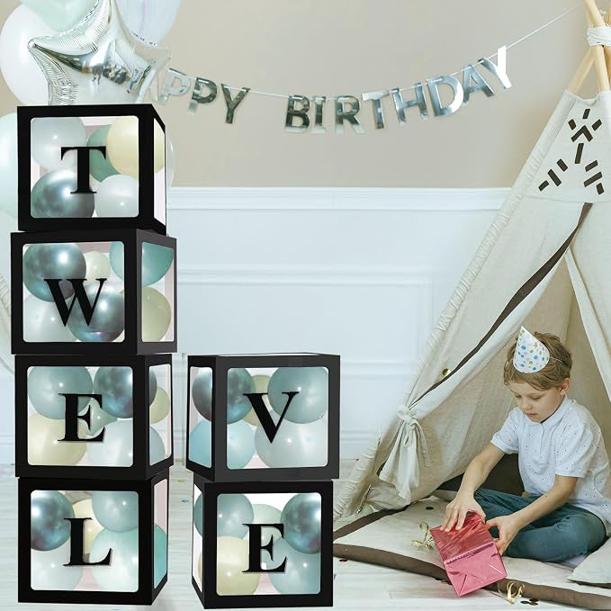 Black Transparent Balloon Boxes, Baby Boxes - Image 4