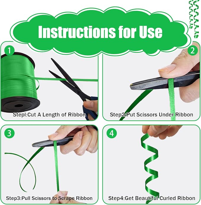 500 Yards Curling Ribbon，Green Balloon String Ribbon，for Gift Wrapping，Party - Image 3
