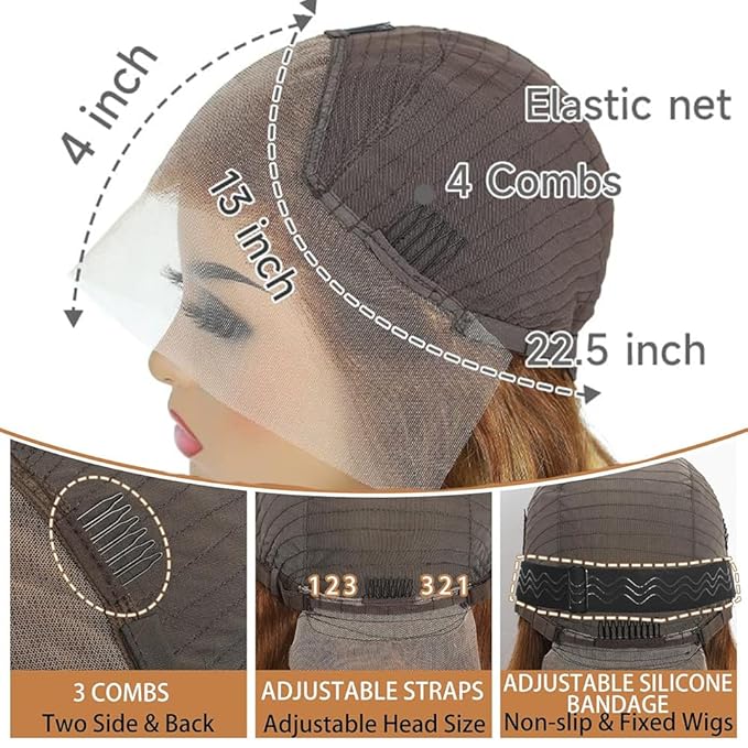 4/27 Ombre Highlight Bob Wig Human Hair 10 inch straight 427 bob wig 13x4 Highlight HD Lace Frontal Bob Wig Human Hair 180% Density Pre Plucked Ombre Short Bob Wigs for Black Women