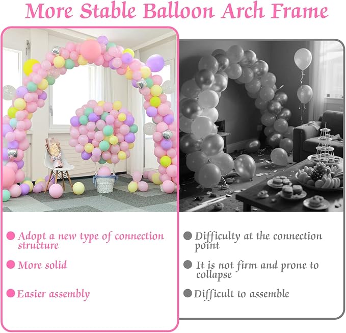 Balloon Arch Kit, Adjustable 10FT Wide & 8FT Tall Balloon Arch Stand Kit - Image 6