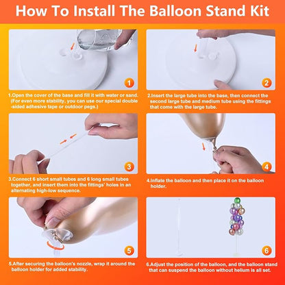 2 Sets of Balloon Stand Kit - 6ft Balloon Stands - Image 3