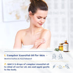 HIQILI 100ML Camphor Essential Oil Pure, 100% Undiluted for Skin, Diffuser, Aromatherapy - 3.38 Fl Oz