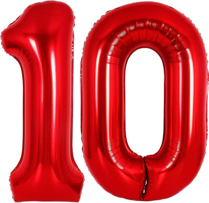 Number Balloons Red Party Balloon by United-UnicornsParty
