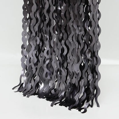 4 Pack Wavy Grey Foil Fringe Curtains Party Decorations - Image 5