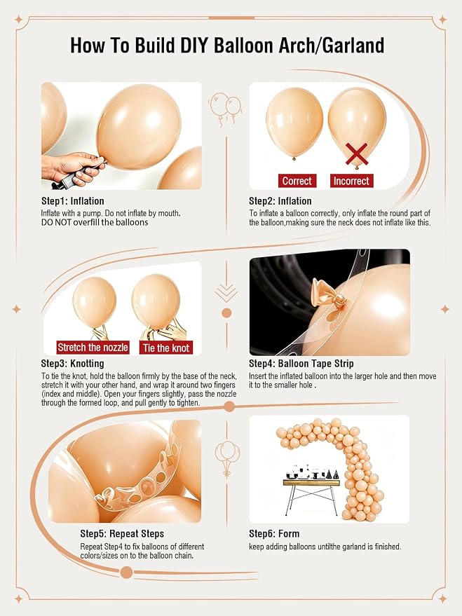 Beige Champagne Gold Balloons 60 Pcs 12 Inch Cream Tan Nude Neutral Latex - Image 3