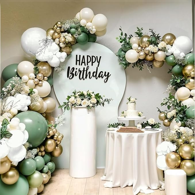 KARLURE Sage Green Balloon Arch Kit Garland - Image 5