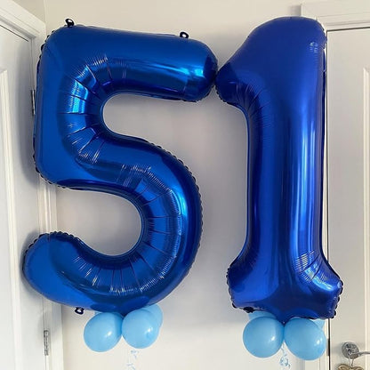 40 Inch Navy Blue 15 Number Balloons Giant Jumbo Huge 15 or 51 Foil Mylar - Image 4