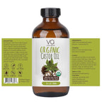 VITAL AFFAIR Castor Oil Organic Cold Pressed Unrefined Glass Bottle - USDA Certified Castor Oil For Hair Growth, Skin, Eyelashes, Eyebrows & Nails - 8 Fl Oz