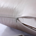 SLPBABY Silk Pillowcase for Hair and Skin with Hidden Zipper Print (King, Silver)