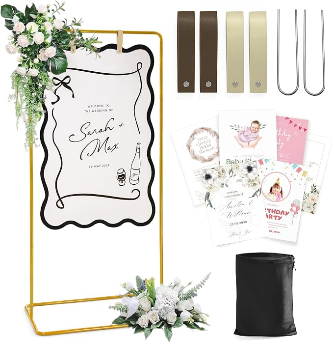 Wedding Welcome Sign Stand, Welcome to our Wedding Sign Holder, Linen Sign Stand by Victawks