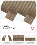 Youngsmile Injection Tape in Hair Extensions Human Hair #8T60 Ash Brown to Platinum Blonde 20pcs 45g 20 Inch Balayage Injected Seamless Tape in Hair Extensions Straight Remy Human Hair (#8T60,20'')
