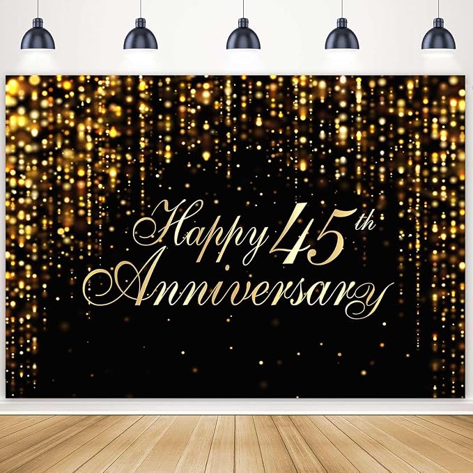 Happy 45th Anniversary Backdrop by Ayayiya