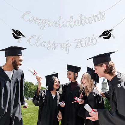 Congratulations Class of 2026 Banner, Congrats Grad Party Decor, 2026 - Image 3