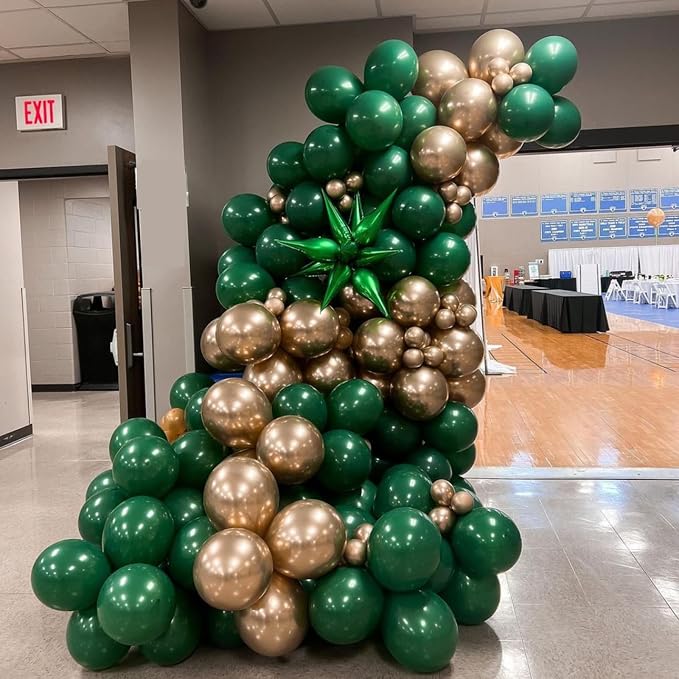 YMSZ Green and Gold Balloons Arch Kit, Different Size, - Image 7