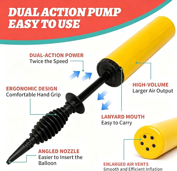 Balloon Pump, Effortless High-Volume Hand Pump - Image 3