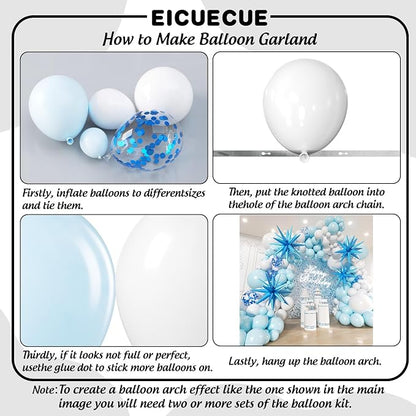 Blue and White Balloons Garland Arch Kit - Image 3