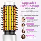 Cordless Curling Iron Brush, 3-in-1 Portable Curling Iron, 2024 New Hair Straightener Comb, 7000Mah USB Rechargeable Travel Hair Curler for Women, White
