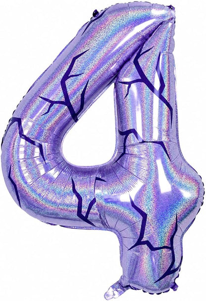 40 Inch Purple Kpop Number 4 Balloon by Froova