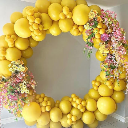 Awenztech 110pcs Mustard Yellow Balloon Arch Garland Kit 18 12 10 5 inch | Baby - Image 9