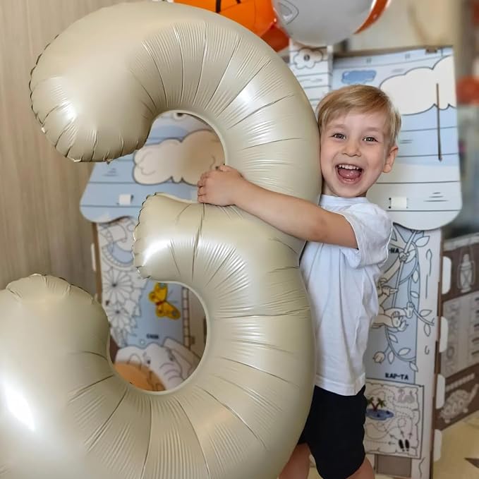 Biapian 40 Inch Cream Number 30 Balloon, 30th Birthday Balloons, Big Digital 30 - Image 7