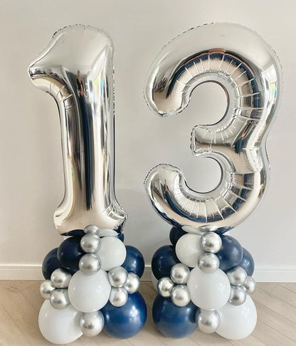40 Inch Silver 13 Number Balloons Giant Jumbo Huge 13 or 31 Foil Mylar Helium - Image 7