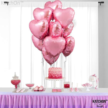 KatchOn Pink Heart Balloons 18 Inch, Light Pink Pride Month Decorations - Image 7