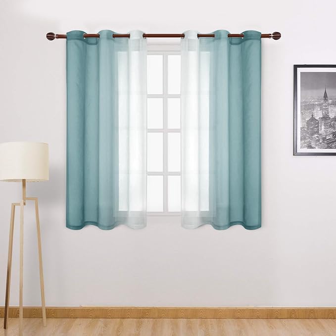 DWCN Ombre Short Sheer Curtains by DWCN