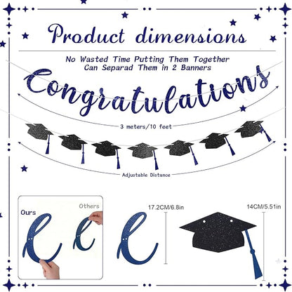 2026 Graduation Banners Party Decorations, Glitter Congratulations - Image 7