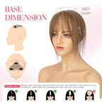 Hairro Clip In Bangs Wispy Hair Toppers For Women Remy Human Hair Short Thin Topper Hairpieces 3D Cover Clip On Fake Air Bang 11 Inches 14.5g #04 Medium Brown