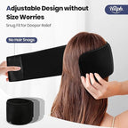 Hilph Adjustable Migraine Relief Cap with Thickened Gel Cold Compress, Headache Relief Cap, Face Cooling Mask Gel Head Wrap for Tension, Stress & Hangover, Soothing Gifts for Women Men Black