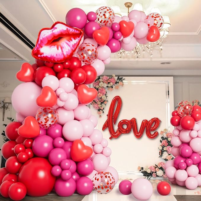 DBKL 138pcs Valentines Day balloon Garland Arch Kit - Image 2